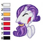 Rarity Cry My Little Pony Embroidery Design
